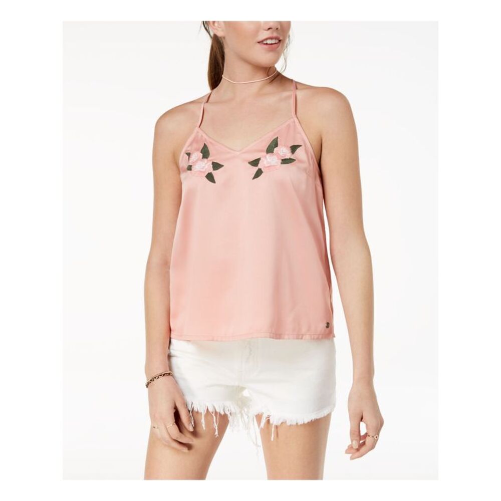 ROXY Womens Pink Camisole Spaghetti Strap V Neck Tank Top XS
